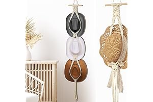 Yulejo Macrame Hat Hangers: An Enchanting Boho Western Decor Essential