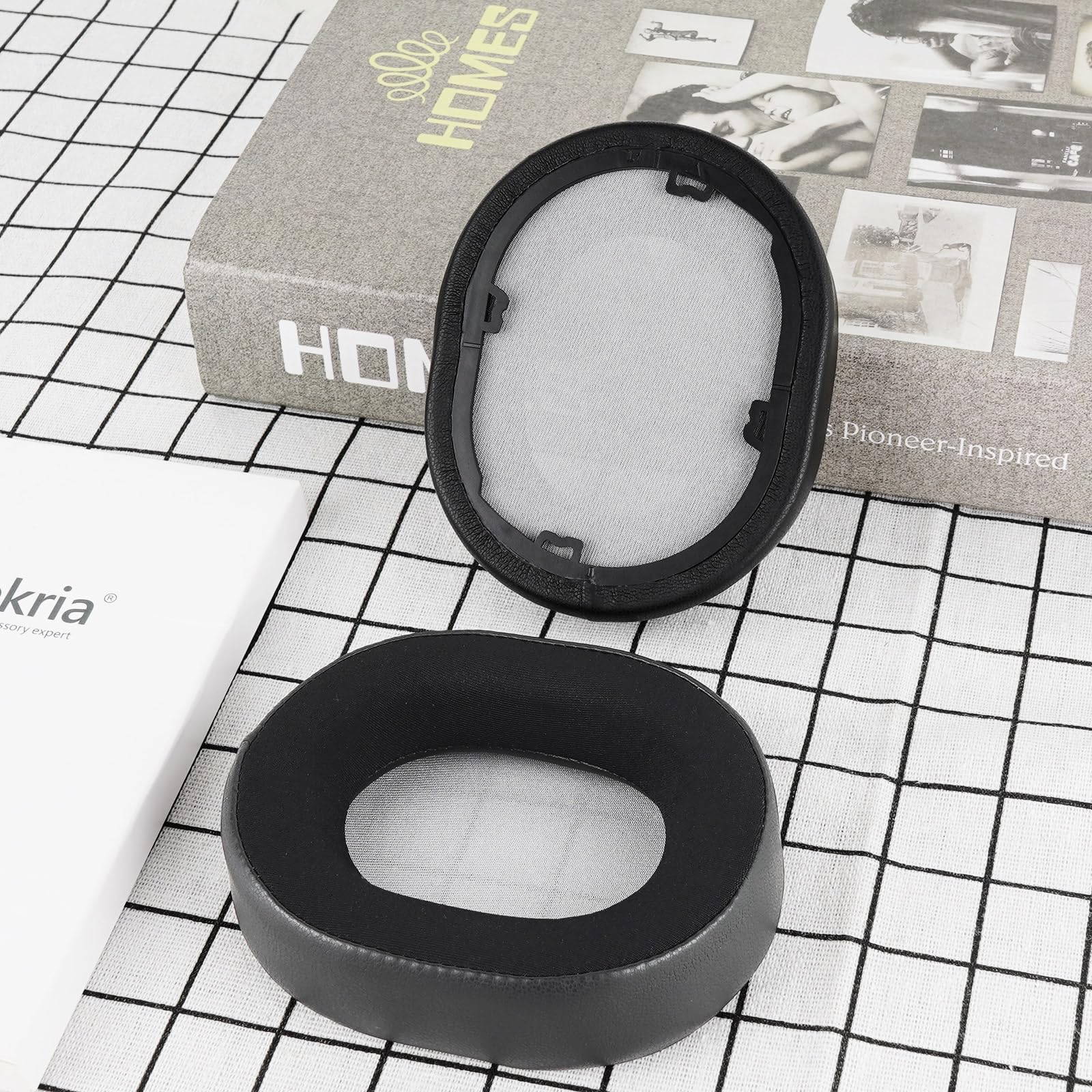Geekria Comfort Ice Silk Replacement Ear Pads for Corsair HS65, HS55 Headphones Ear Cushions, Repair Parts (Black) - Image 4