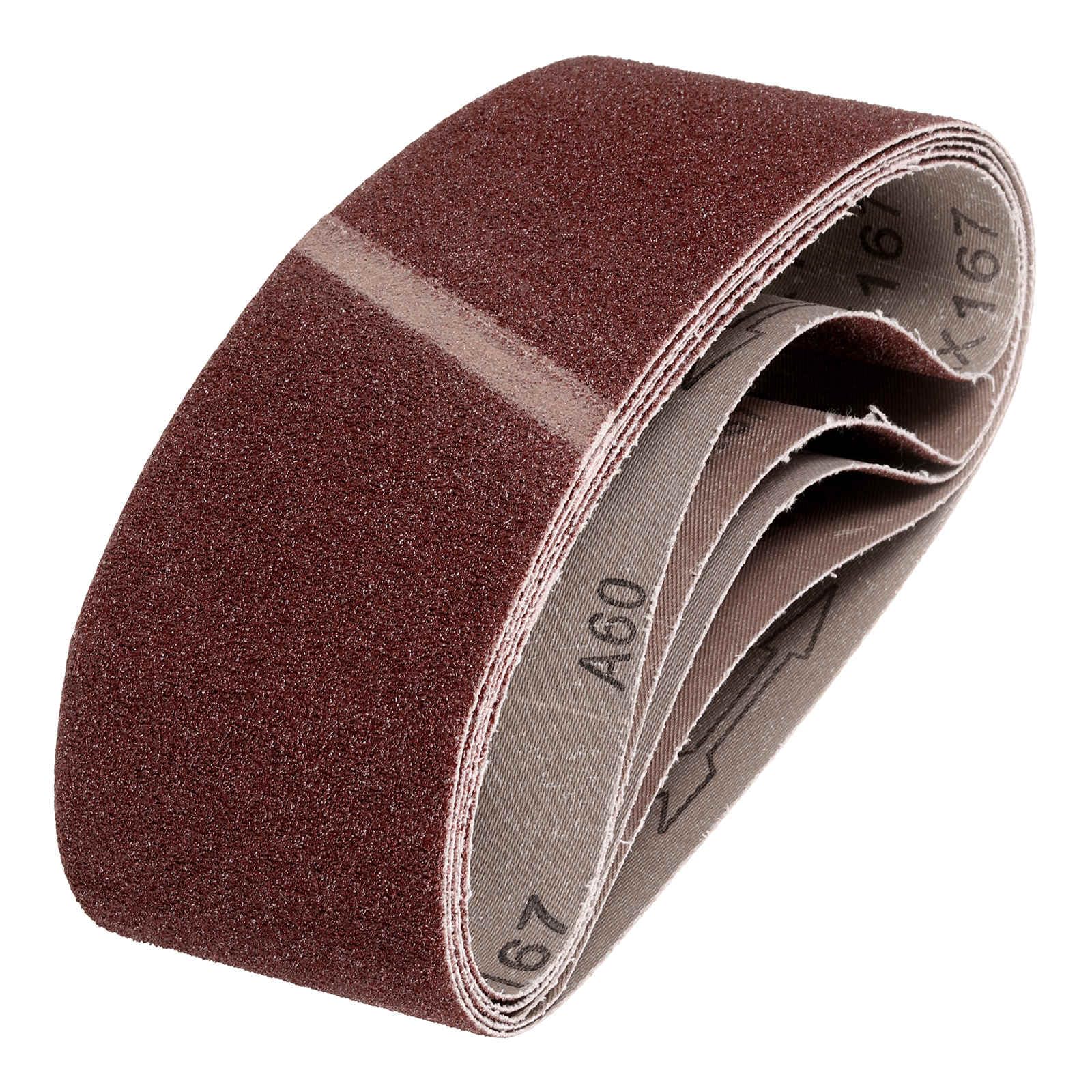 HARFINGTON 3 x 21 Inch Sanding Belts, 6 Pcs 60 Grits Aluminum Oxide Abrasive Belt Sander File Belt for Woodworking, Metal Polishing, Knife Sharpener