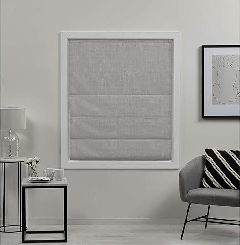 Miniatura 2 de Exclusive Home - Persiana Acadia total blackout estilo romana, 23x64, plata