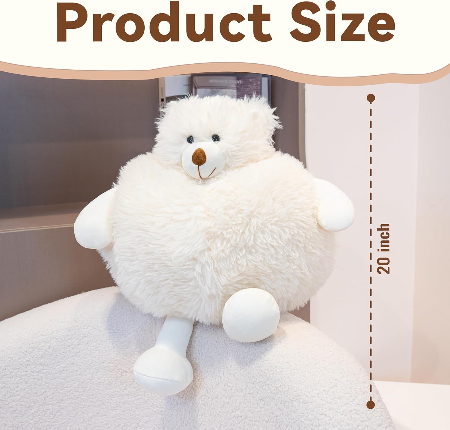Weighted Polar Bear Stuffed Animal, White Plush Polar Bear Stuffed Animals, Weighted Stuffed Animal, Gift for Adults, Kids on Birthday Christmas