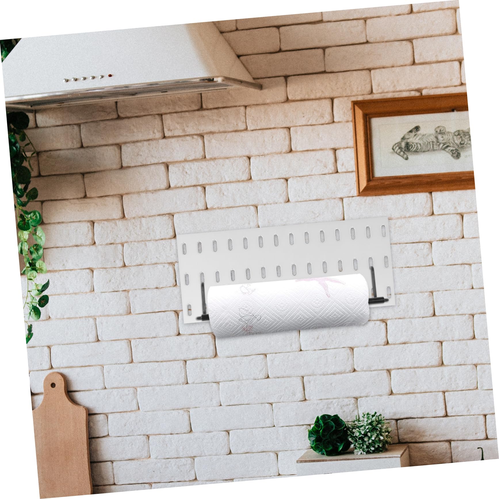 STOBAZA Garage Paper Towel Holder Stand Easy Install No Drill Wall Mount Paper Towel Holder