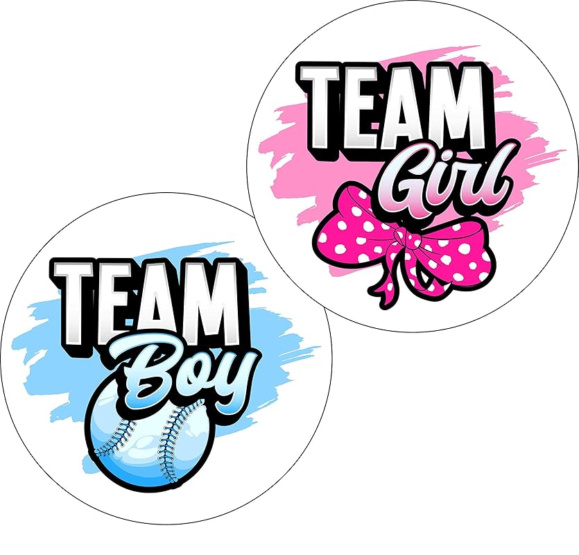 Baseball Or Bows Gender Reveal Stickers Decorations Party