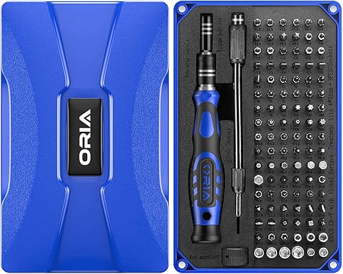 ORIA - Juego de destornilladores, kit de destornilladores 106 en 1 con 102 brocas de destornillador de precisión, kit de herramientas de reparación