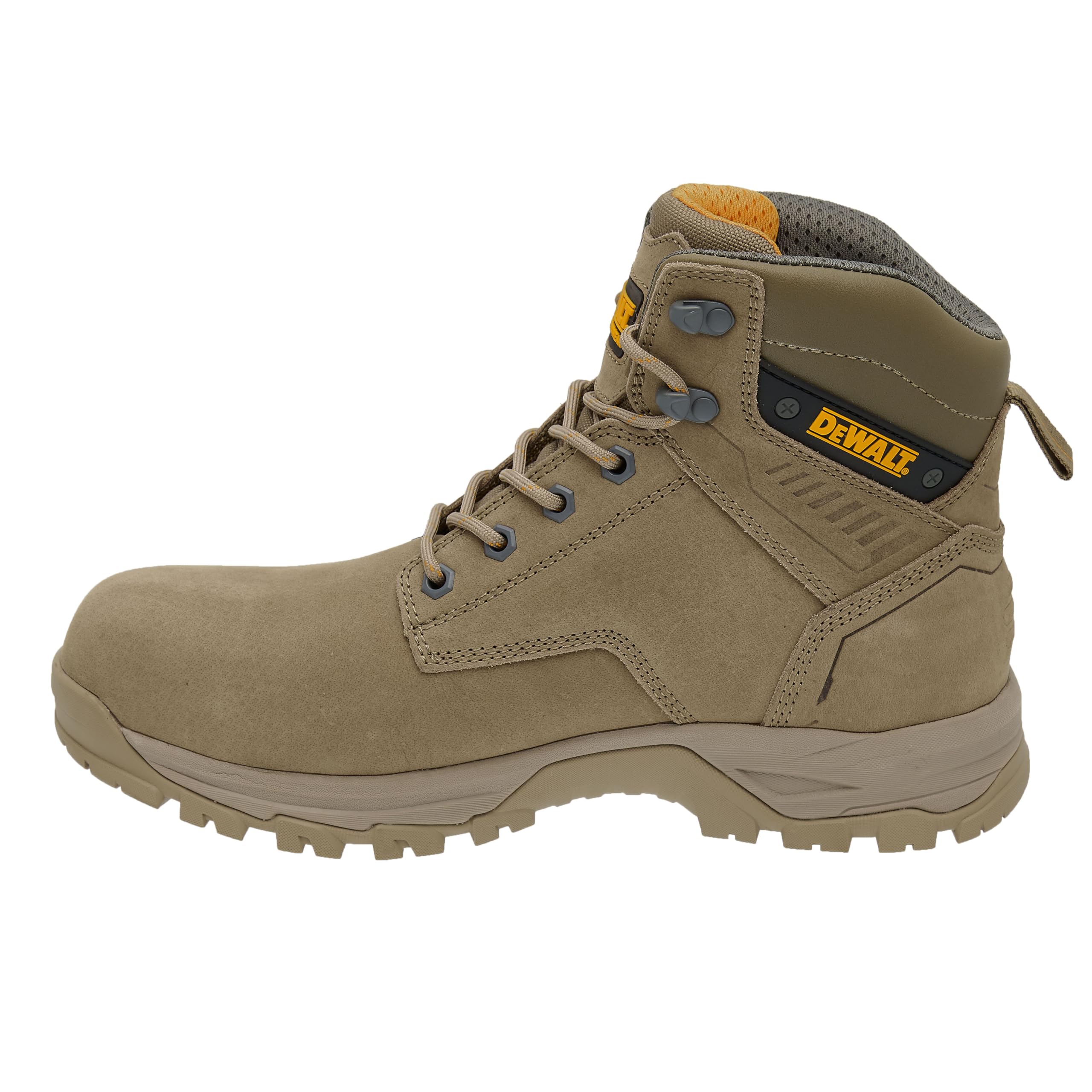 DEWALT Cranson Stone - Botas de seguridad de trabajo para hombre, piel nobuk de 5 pulgadas, puntera de acero, antideslizantes