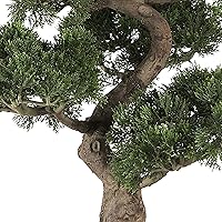 Vista 4 de Nearly Natural Árbol bonsái de cedro 4100, 36 pulgadas, verde