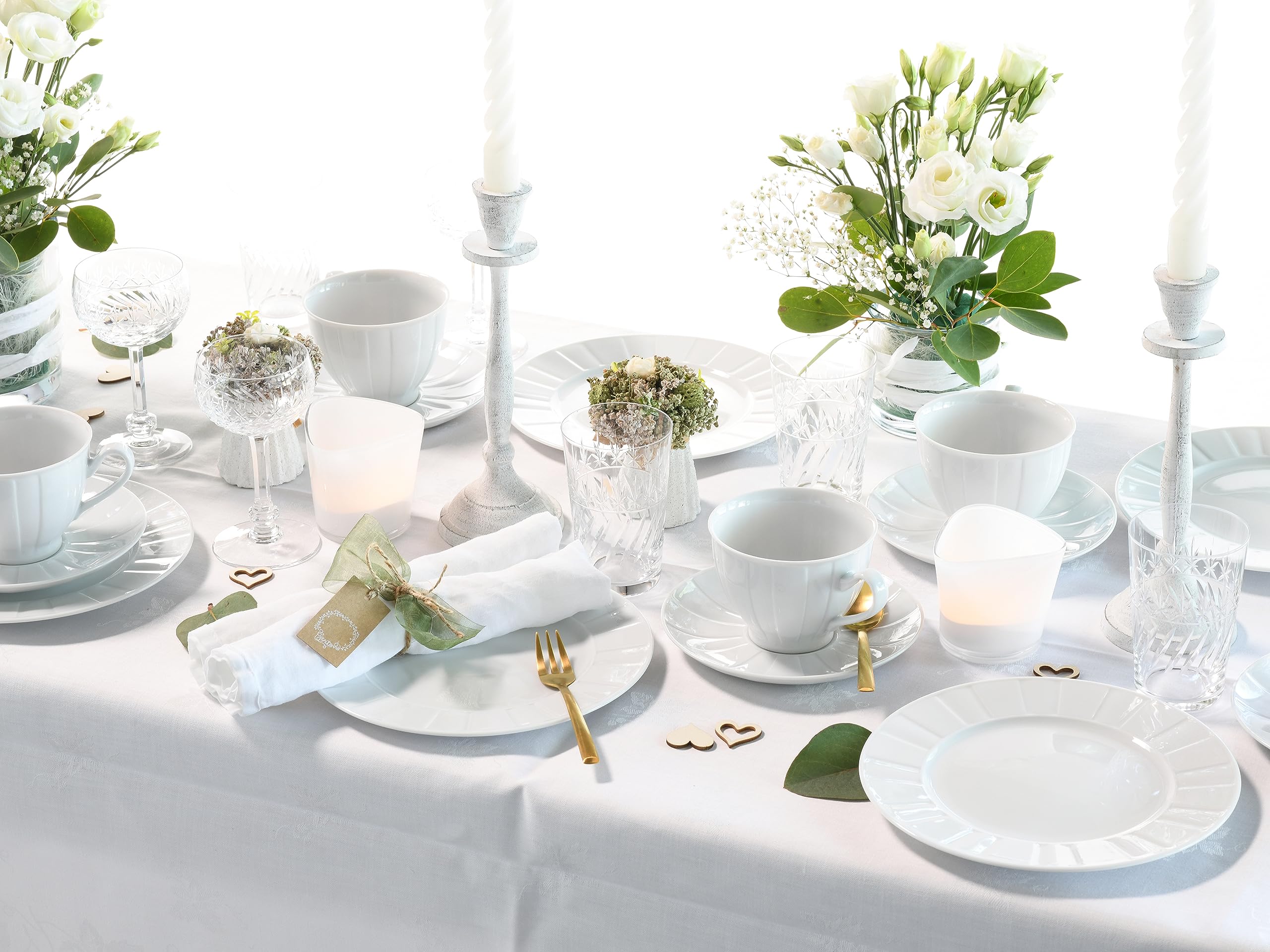 CreaTable, 17607, série Barcelona, service de table, service à café 18 pièces