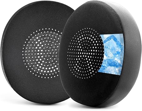 Replacement Earpads for Jabra Evolve2 65 - Softer Protein Leather Ear Pads Cushions for Jabra Evolve2 65/ Evolve2 40/ Elite 45h On-Ear Wireless Headset Cooling Gel Black