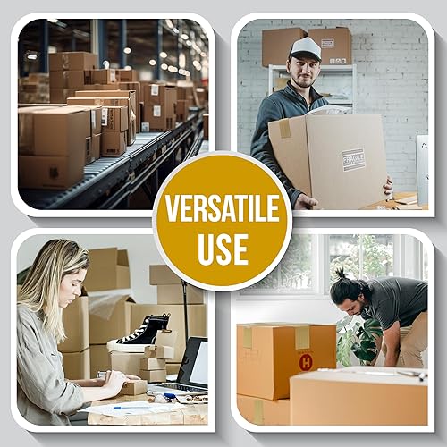 Miniatura 7 de 8NET - Cinta de sellado reforzada Kraft activada por agua, 5.5 mil, 63 libras de resistencia a la rotura, adhesivo fuerte y poder de sujeción,