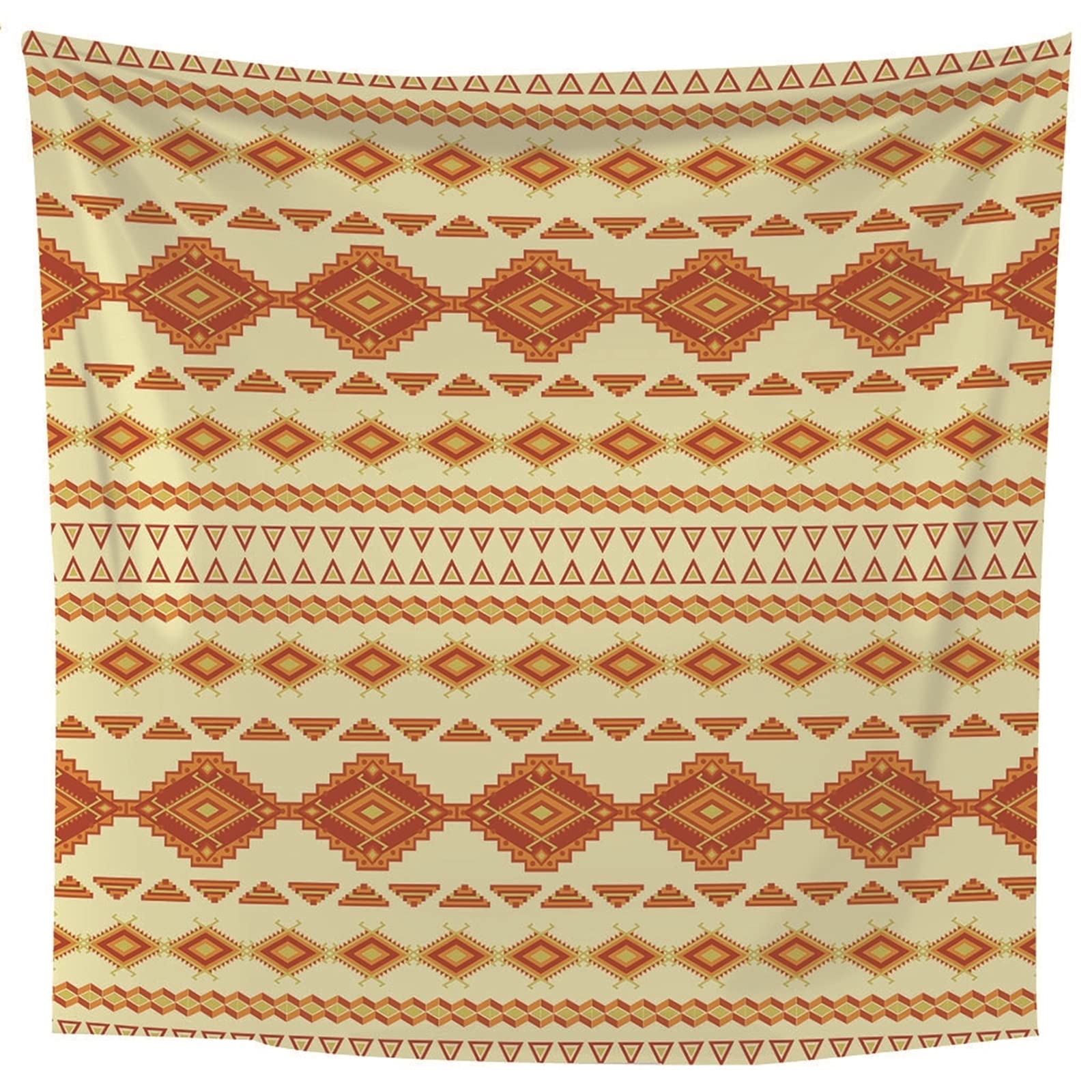 Wandbehang Boho Groß, Wandbehang Gelb Polyester Ethnisches Muster Wandtuch 350x256cm (138" x 101") Schlafzimmer Deko Wand Geschenk