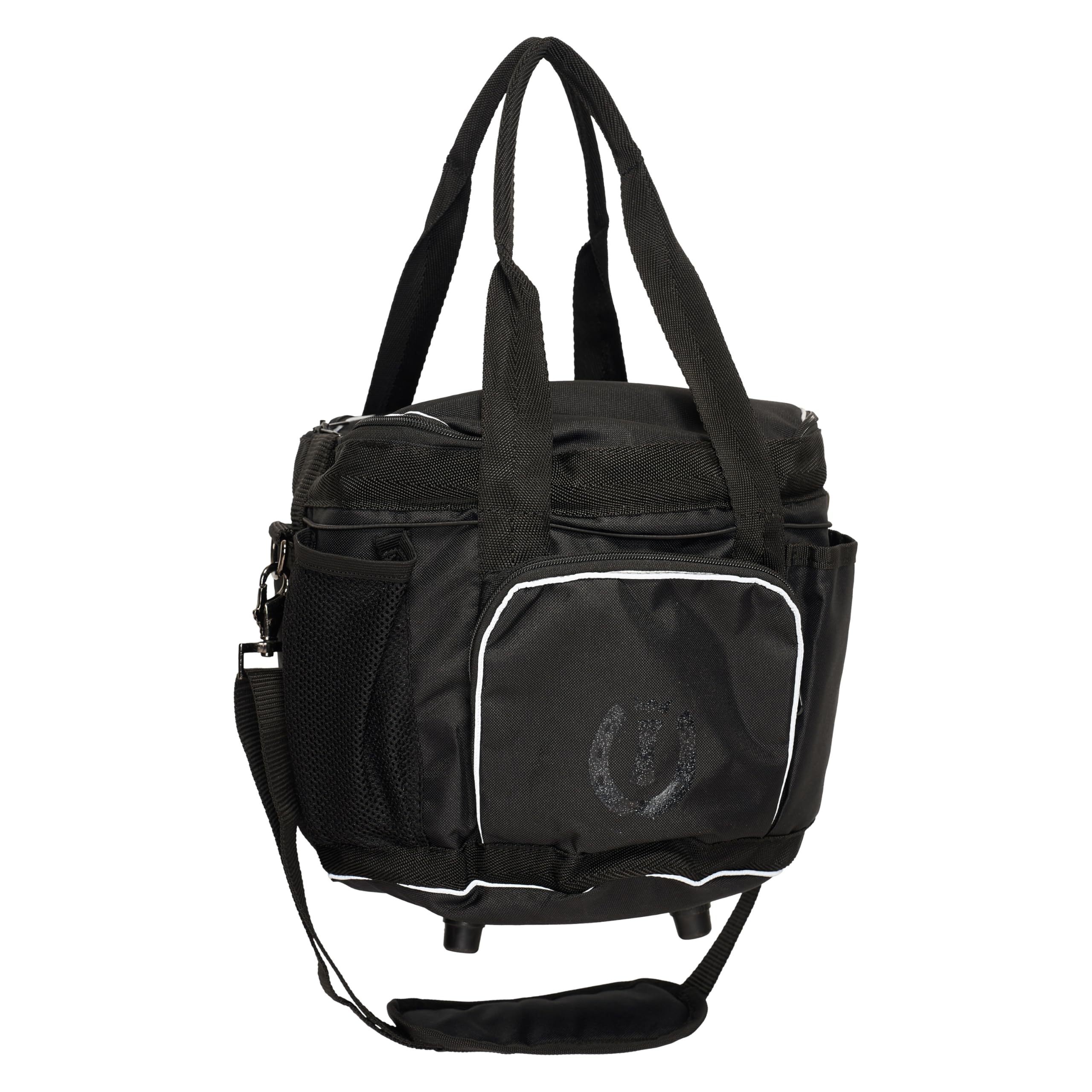 Imperial Riding IRH Basic Grooming Bag with Multiple Compartments, Carry Handles and Shoulder Strap, Black, 1 Size