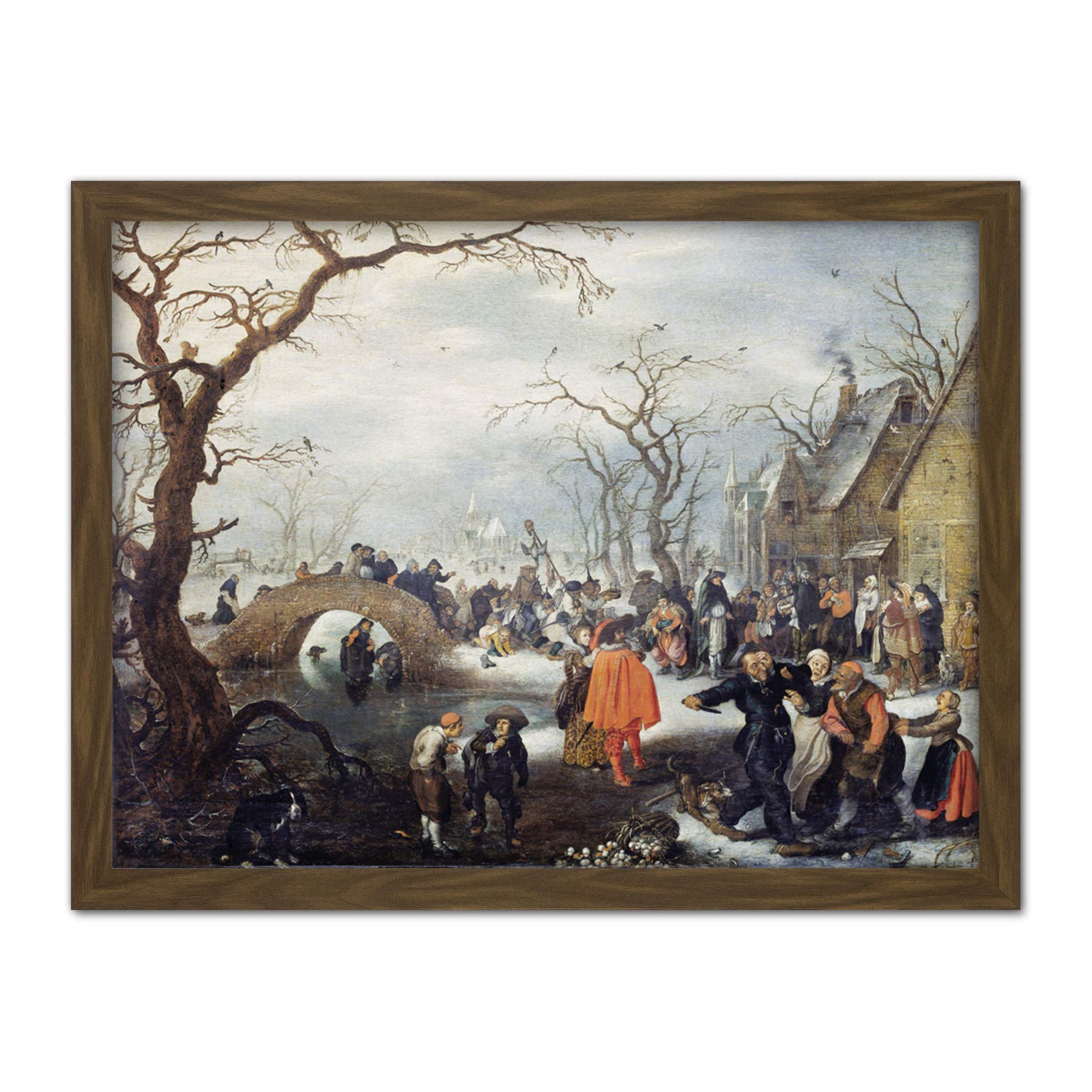 Artery8 Van De Venne Shrove Tuesday In Country Painting Artwork Framed Wall Art Print 18X24 Inch