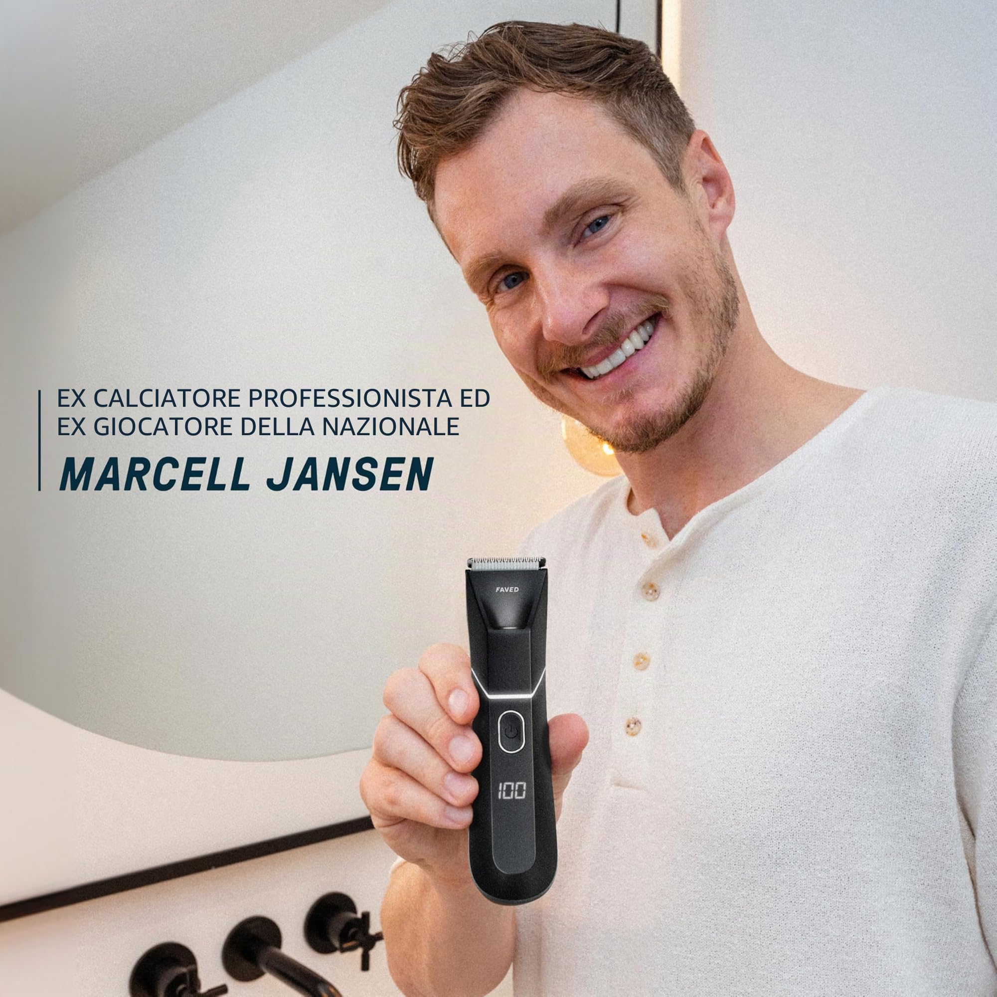 The Bodygroomer 2.0 - Rasoio intimo e trimmer con rivoluzionaria lama di sicurezza per uomo, 120 min, resistente alla doccia, luce LED, Beast Mode