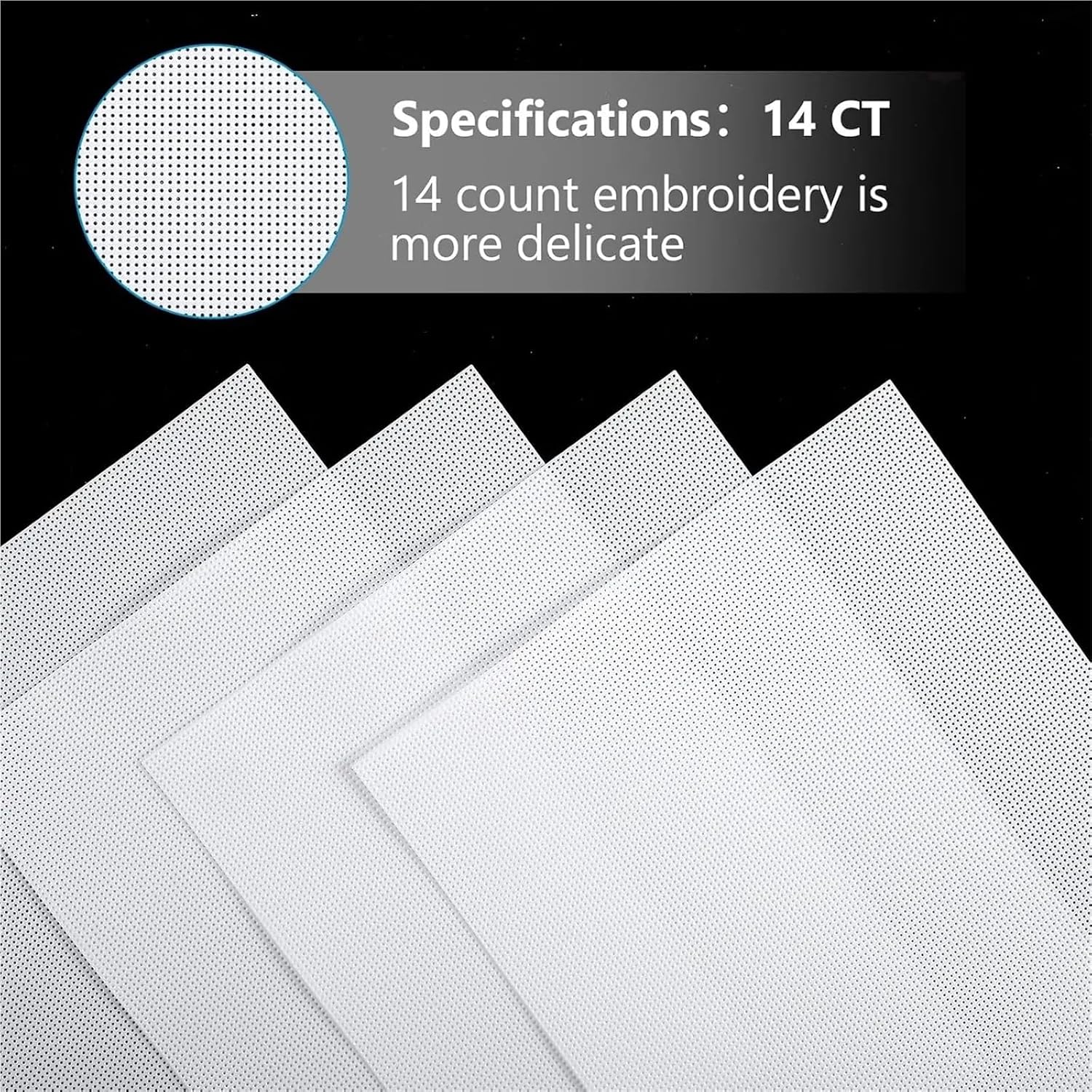 Needlepoint Canvas 12Pcs 14 Count Plastic Canvas Sheets for Embroidery & Crochet Crafts