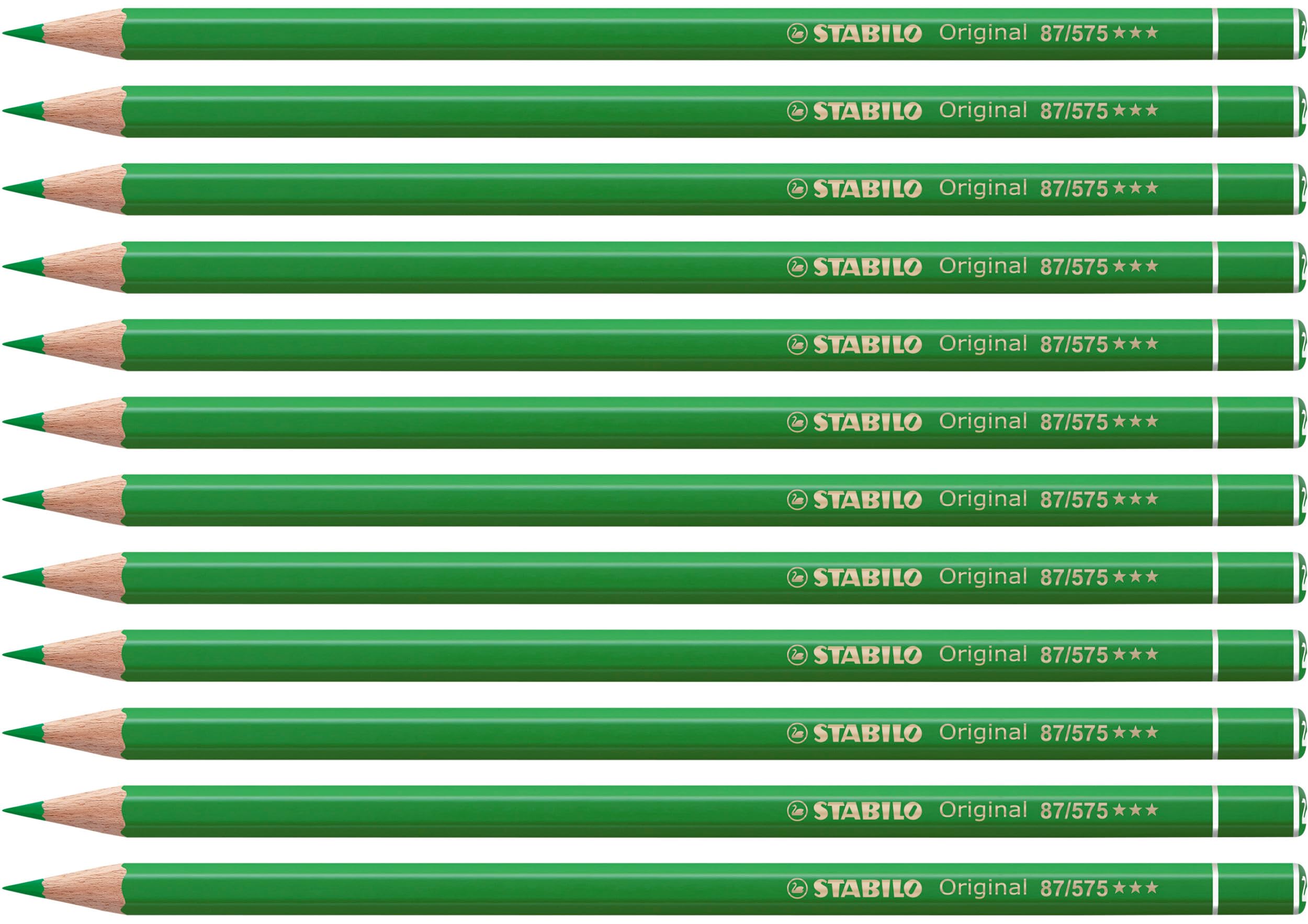 Premium Colouring Pencil - STABILO Original - Pack of 12 - leaf green