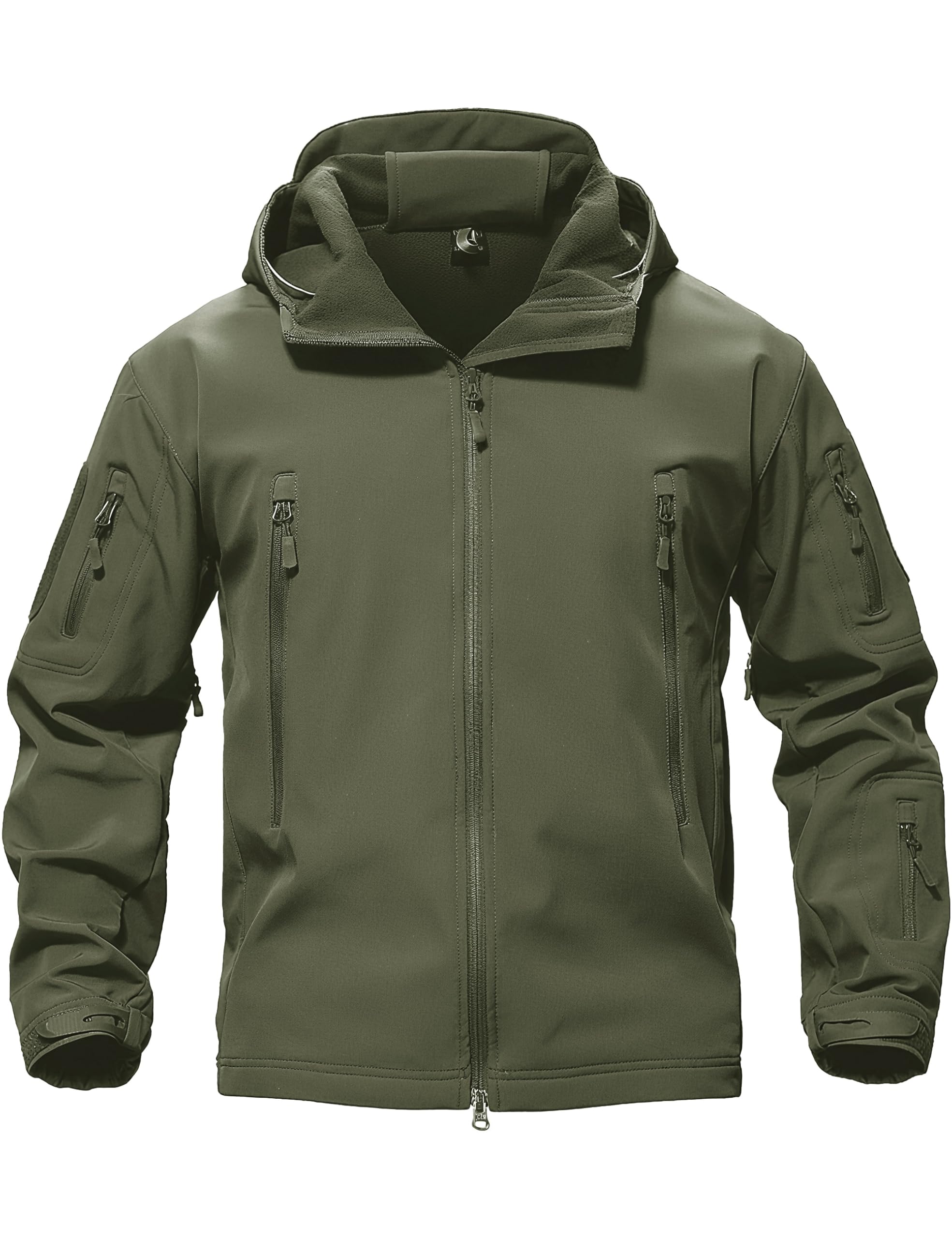 MAGCOMSENMen's Waterproof Tactical Jackets Winter Outdoor Hiking Softshell Jacket Fleece Lining