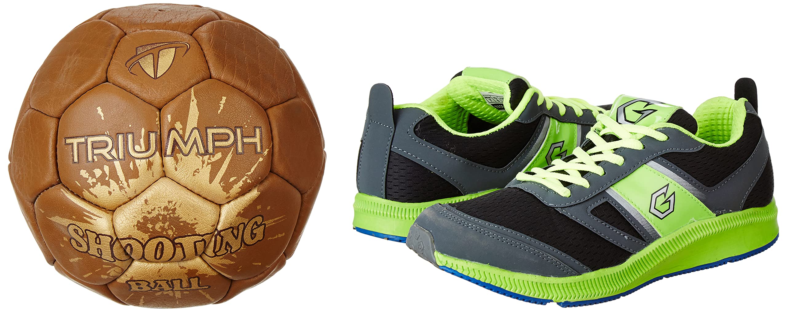 gowin Sports Training Shoe Bright Grey Green Size 7 with Triumph Shooting Ball Leather-picture-12