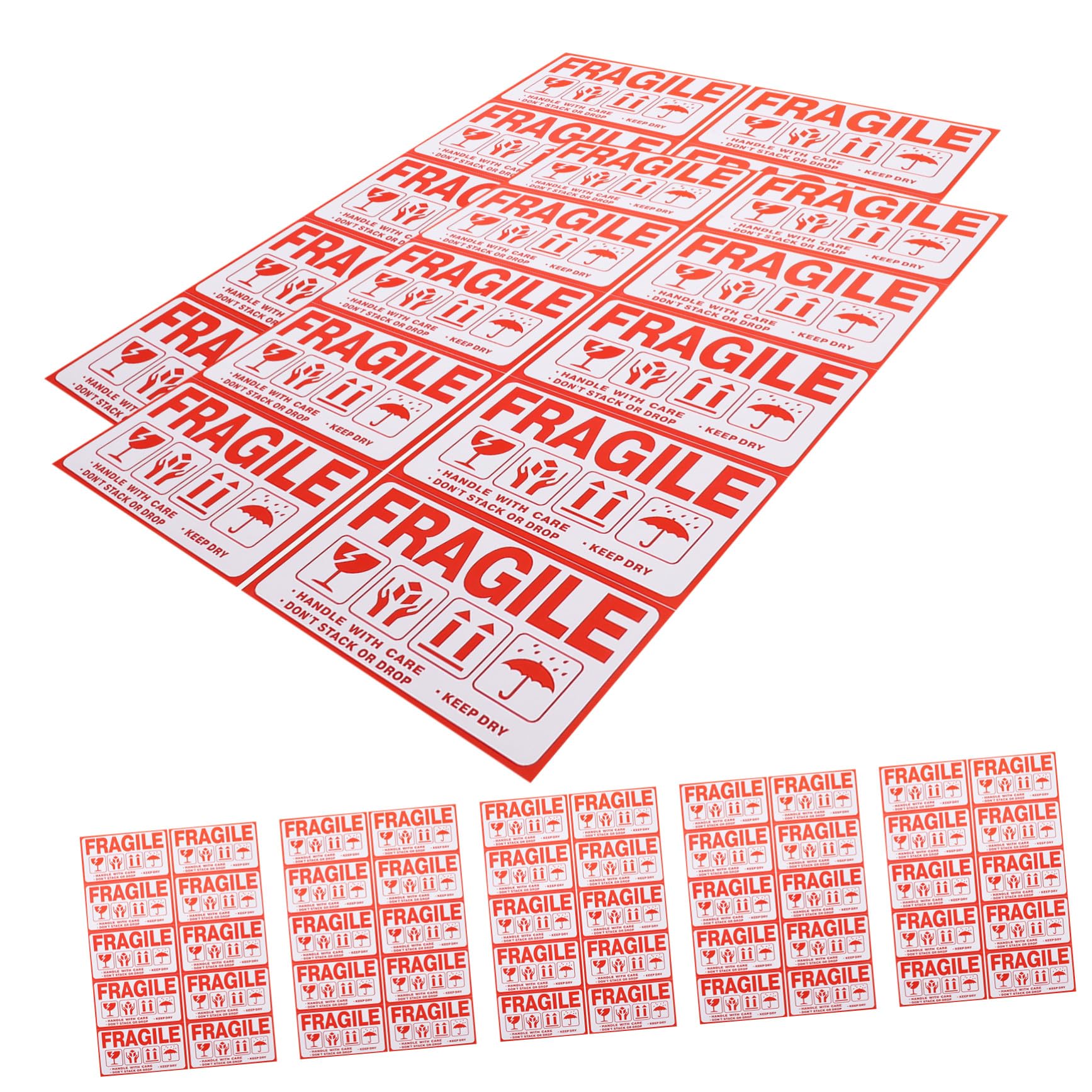 Alipis 5 Set Etichette Fragile Confezione Da Etichette Avvertimento Per Spedizioni E Imballaggi Stickers Resistenti E Facili Da Applicare Per Trasporti Sicuri 20 Fogli*5