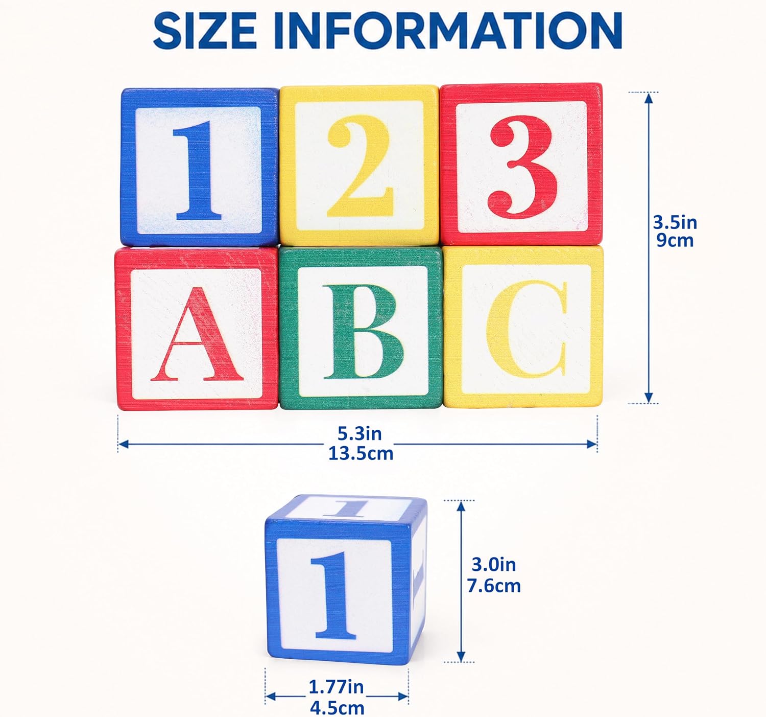 Colorful ABC Letter Blocks & 123 Number Blocks – Newborn Photography Props & Colorful Nursery Decor