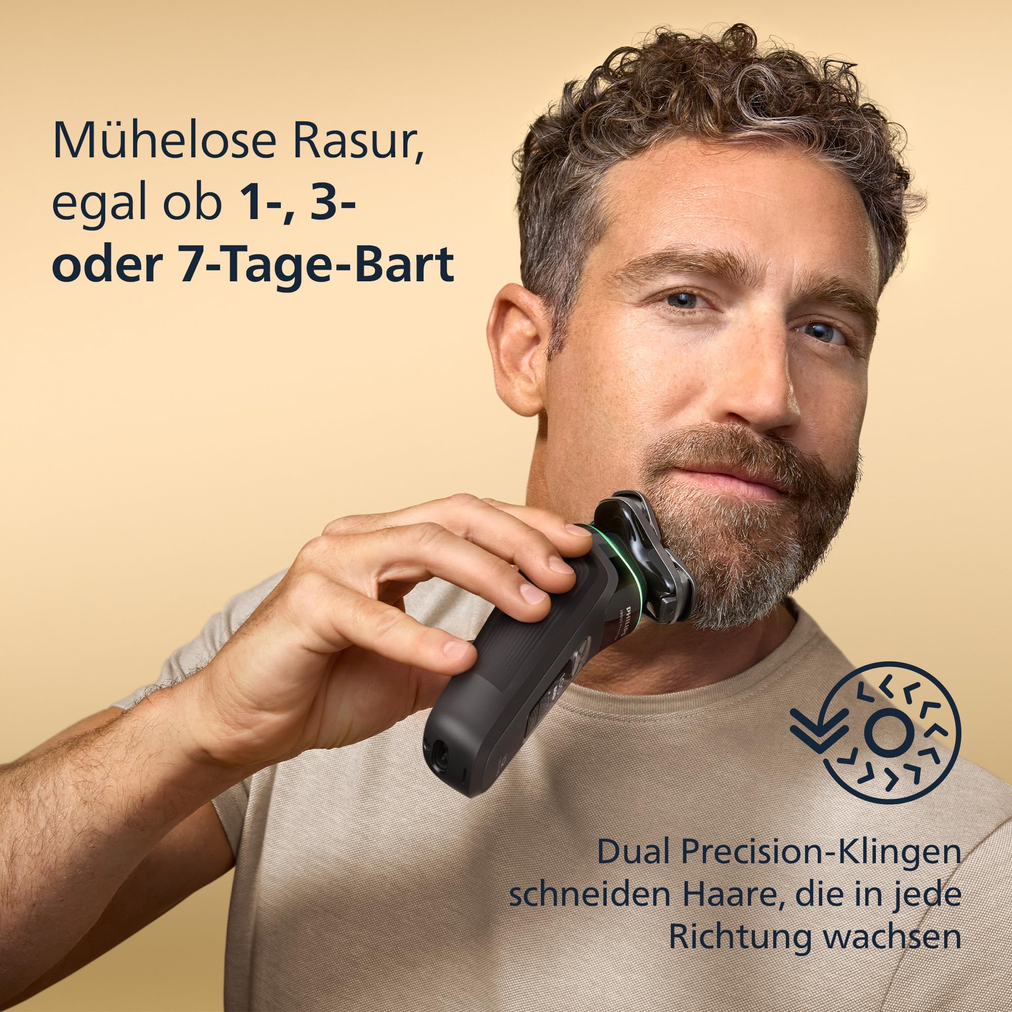 Philips Rasierer i9000 Prestige, elektrischer Nass- und Trockenrasierer für Herren mit integriertem Trimmer, schwarz, Drucksensor, Reinigungsstation, Ladestation und Reiseetui (Modell XP9207/30)