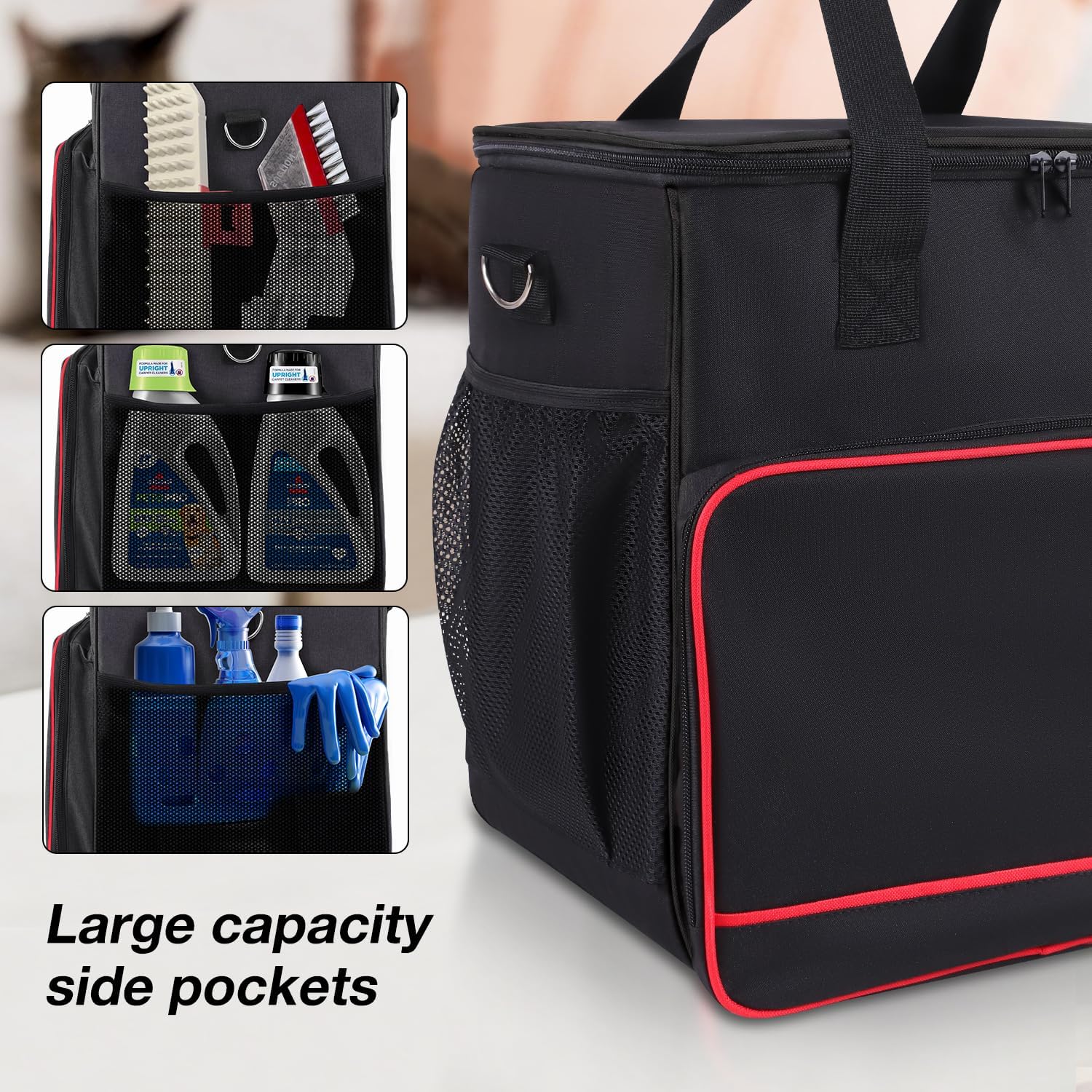 Storage Bag Compatible with Bissell Carpet Cleaner Machine 2458/3624/3682/Hoover Carpet Cleaner FH14050, Carrying Case for Bissell Upholstery Cleaner Portable Steam Cleaner Storage Bag, Case Only