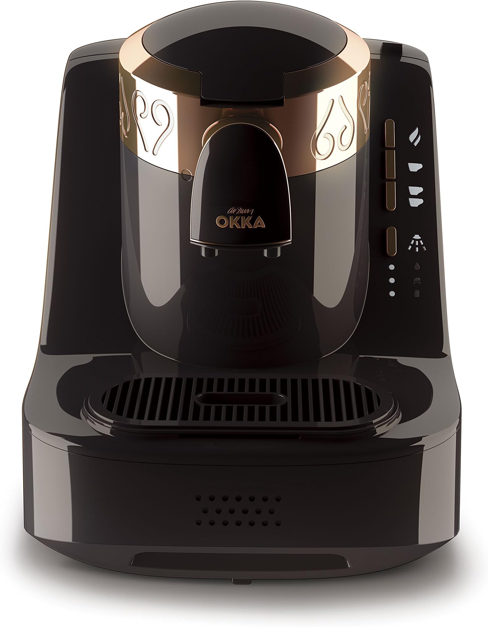 Arzum Okka Automatic Turkish/Greek Coffee Machine, USA 120V UL, Black/Copper
