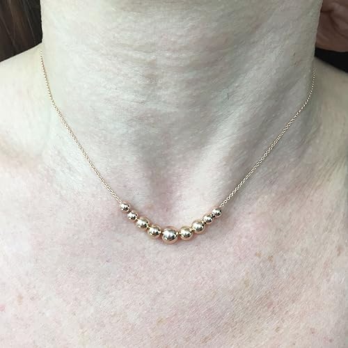 Miniatura 3 de Seven Seas Pearls 14k Gold Collar de nueve cuentas de estación, 14.0in, 16.0in, 18.0in y 20.0in, para mujer, color blanco amarillo y rosa