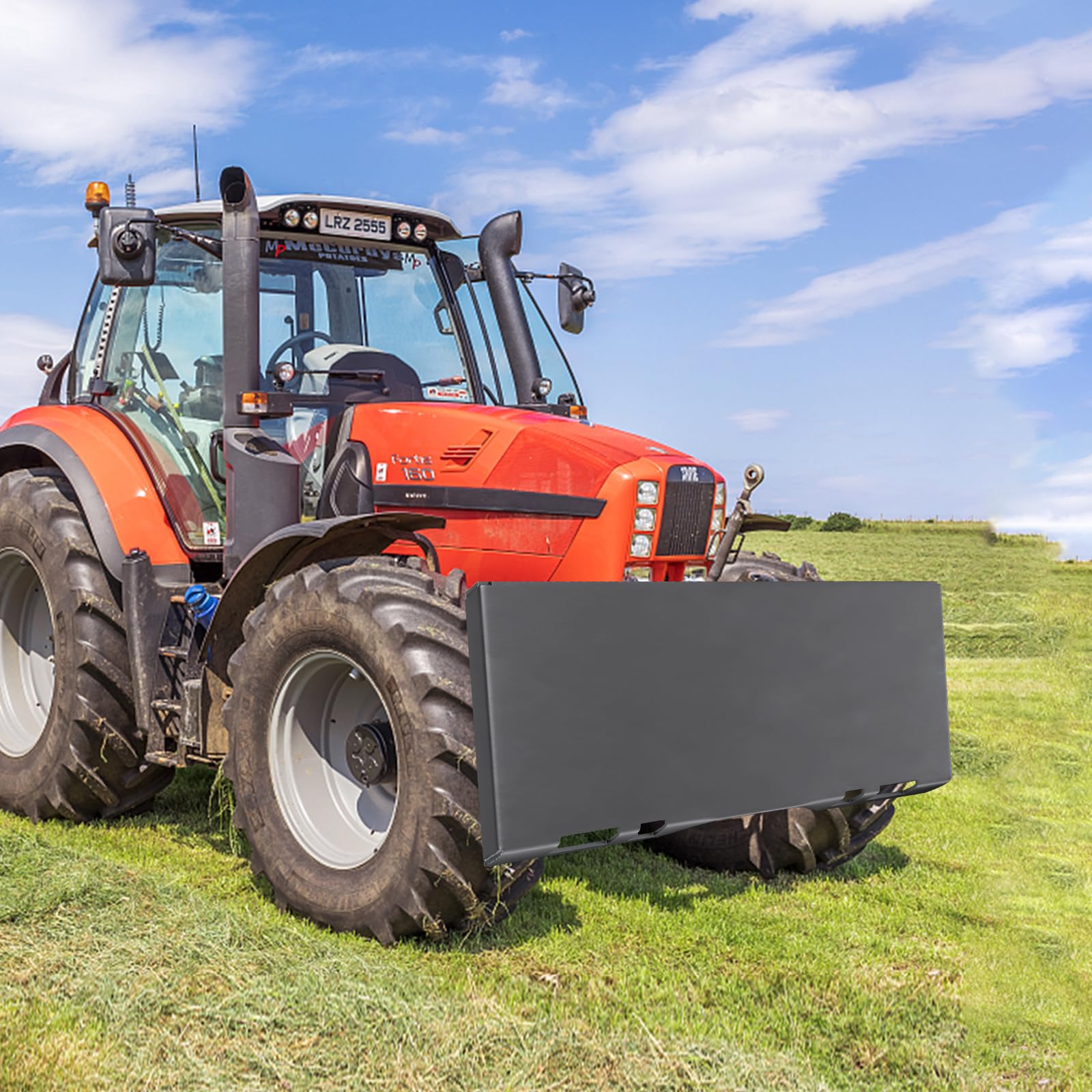 VEVOR Plaque de Montage Universelle à Fixation Rapide Épaisseur 12 mm Plaque de Fixation 1176x470x70 mm en Acier avec 3 Baguettes de Soudage pour Tracteur Chargeuse John Deere Kubota Bobcat Mahindra