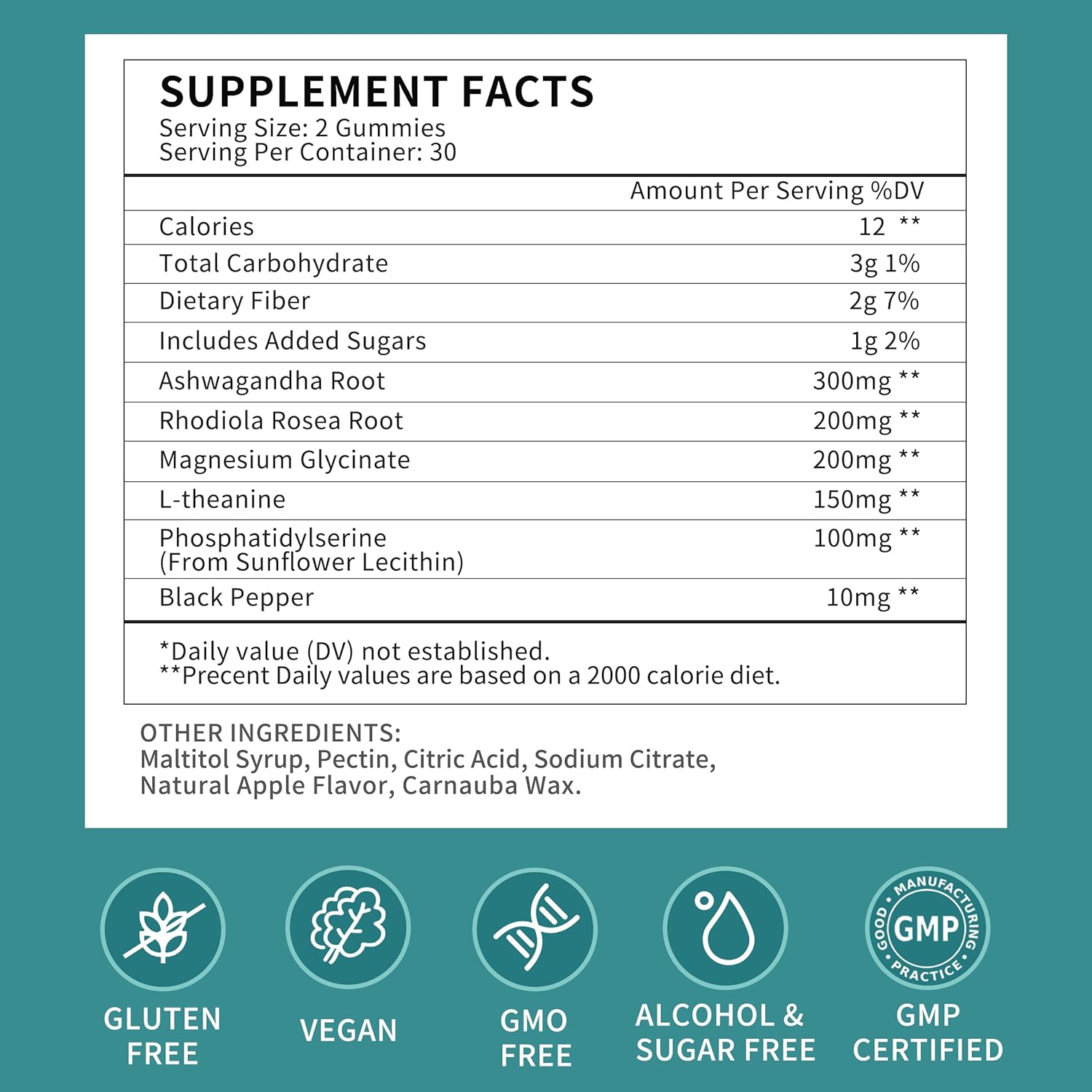 (2 Pack) Cortisol Supplements Gummies for Women, Cortisol Reducer w.Ashwagandha Rhodiola Rosea Magnesium L-Theanine Phosphatidylserine Black Peper, Hormone Balanced & Lower Cortisol, 120 Gummies