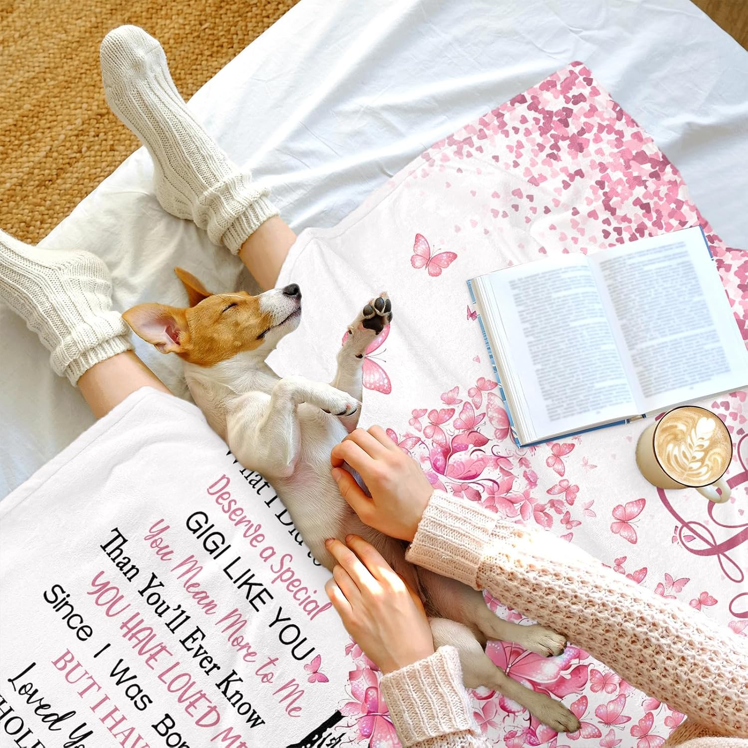 Gigi Gifts from Grandchildren Grandkids, Gigi Birthday Gifts Blanket 60"x50", Gift for Gigis, Gigis Gift Ideas for Mother's Day Christmas, to My Grandma Throw Blanket, Grandma Birthday Present - Image 3