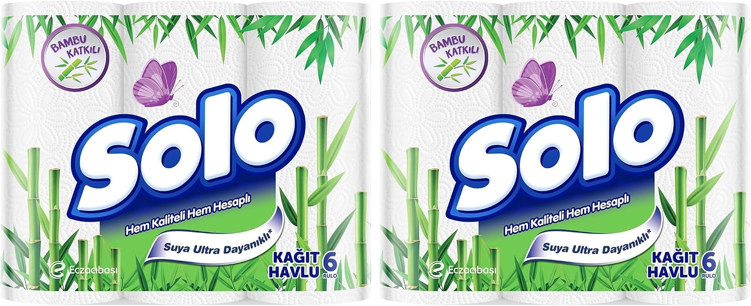 SOLO Bambu Kağıt Havlu 6'lı (2 paketi)