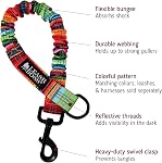 Leashboss Pattern Bungee Dog Leash Extension, 18" Shock Absorbing Lead Extender, Pattern Collection - Large Dog Leash Attachment and Shock Absorber (Blanket Pattern)