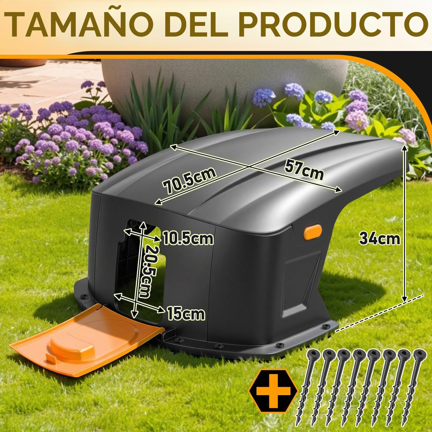 Garaje plegable para robot cortacésped, estación de carga compatible, cubierta protectora para robot cortacésped, accesorios para robot cortacésped, sin bloqueo de señal, protección UV