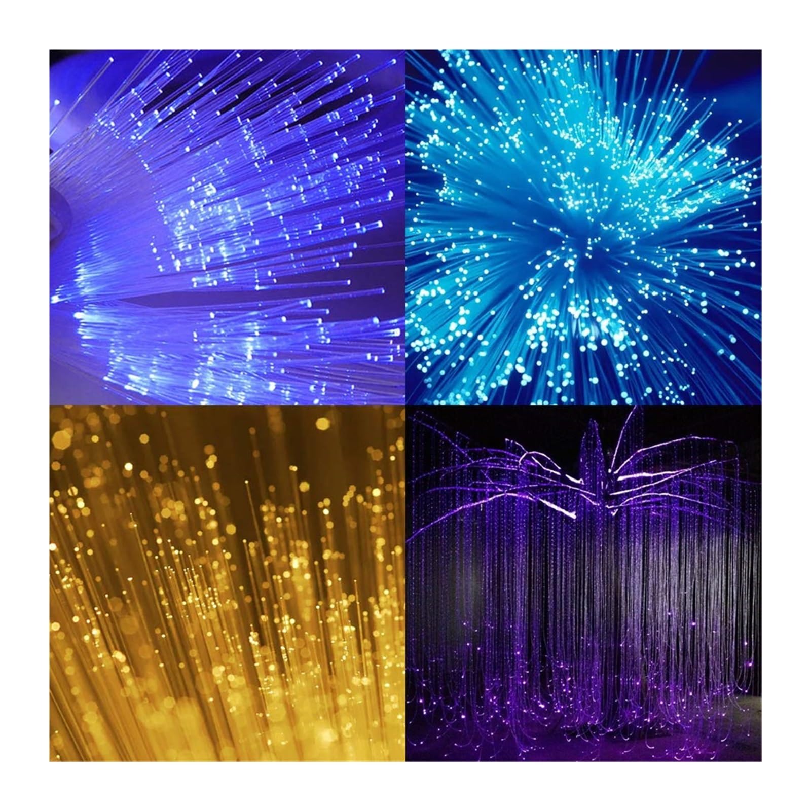 Oświetlenie Wnętrza Samochodu 12V RGB LED Car Star Headliner Zestaw Oświetlenia Sufitowego 300 Sztuk Światłowód