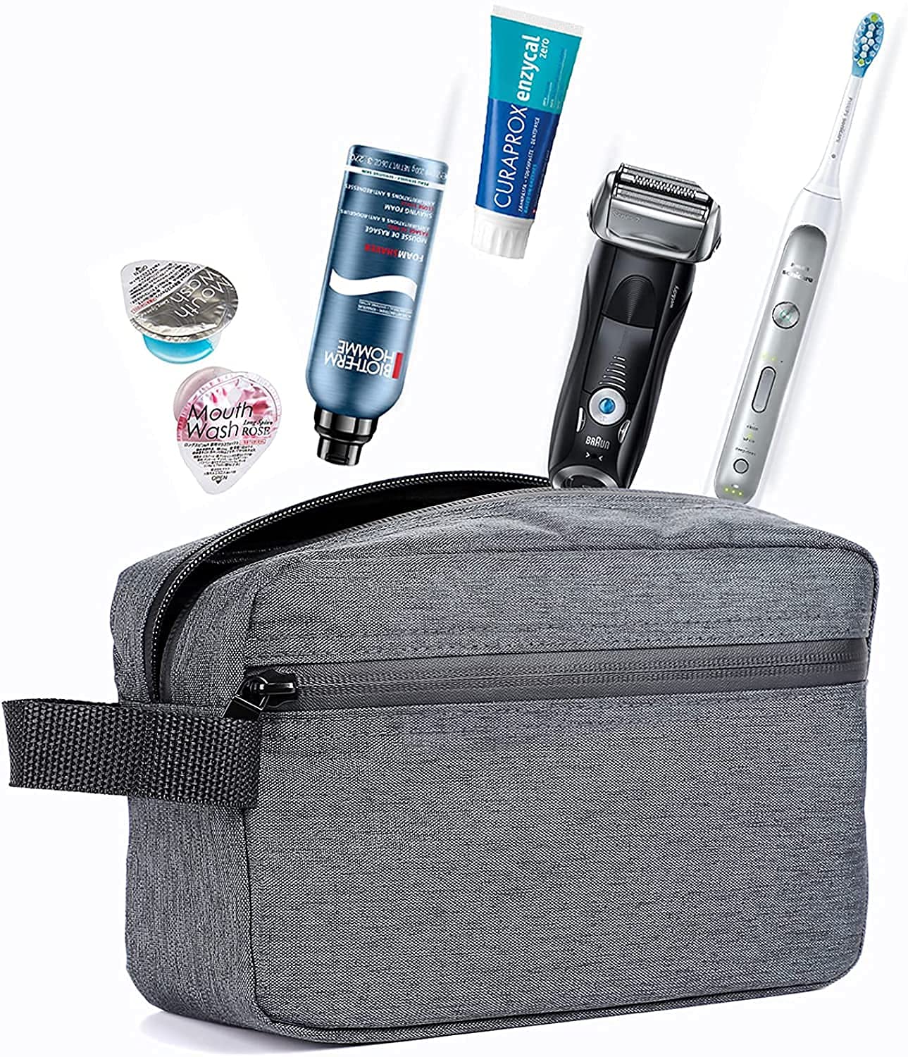 Dynotrek Toiletry Bag for Men Women Portable Travel Organizer Shaving Accessories Kit