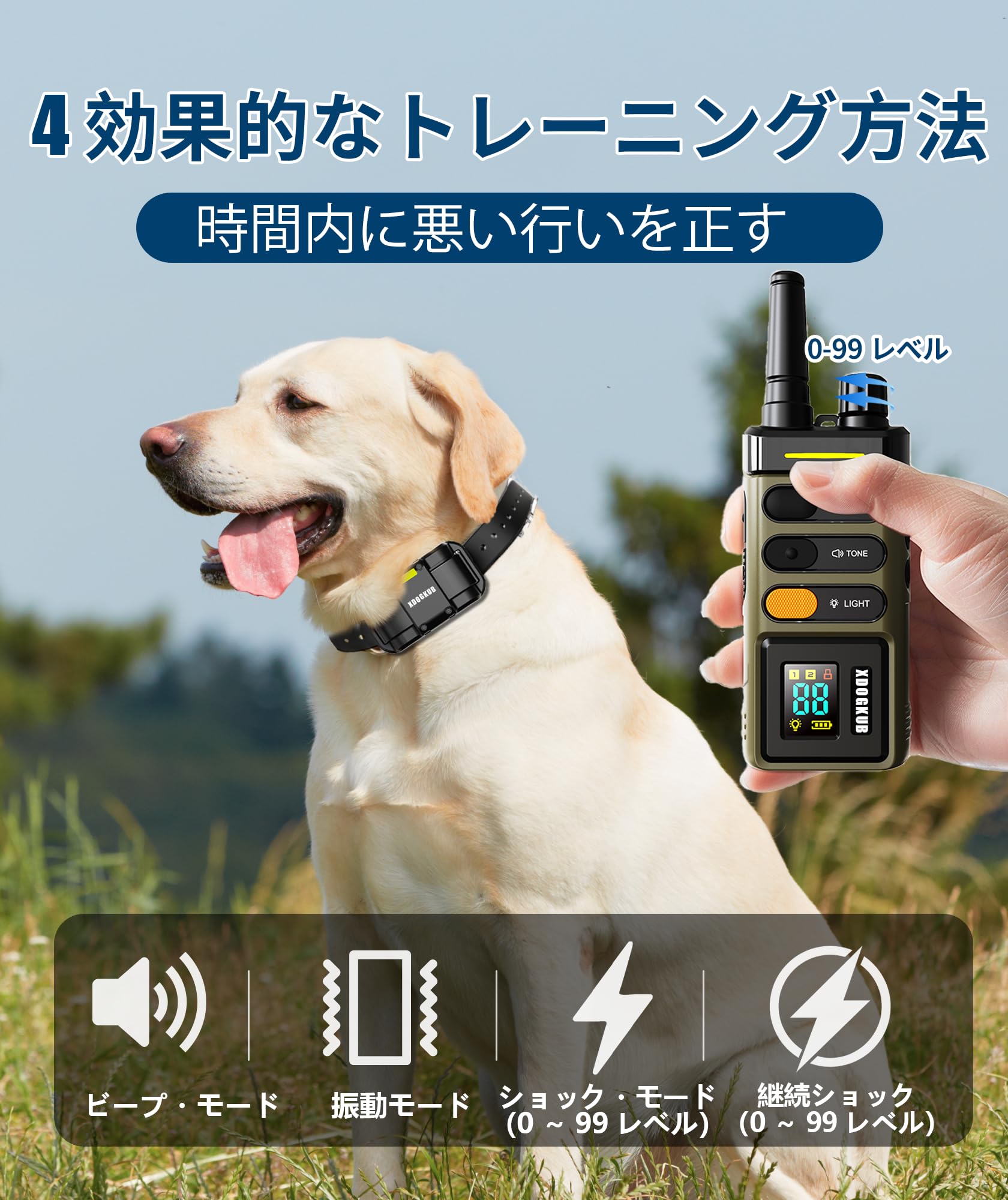 Amazon | しつけ首輪 無駄吠え防止首輪 吠え防止1500メートル リモコン