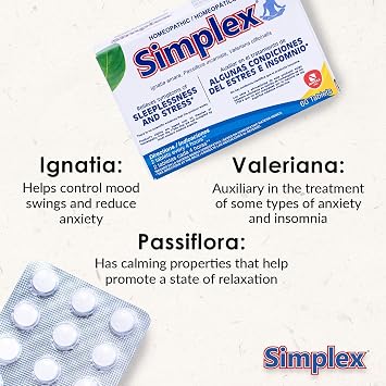 Nartex Simplex Homeopathic Sedative Tablets, 60 Count