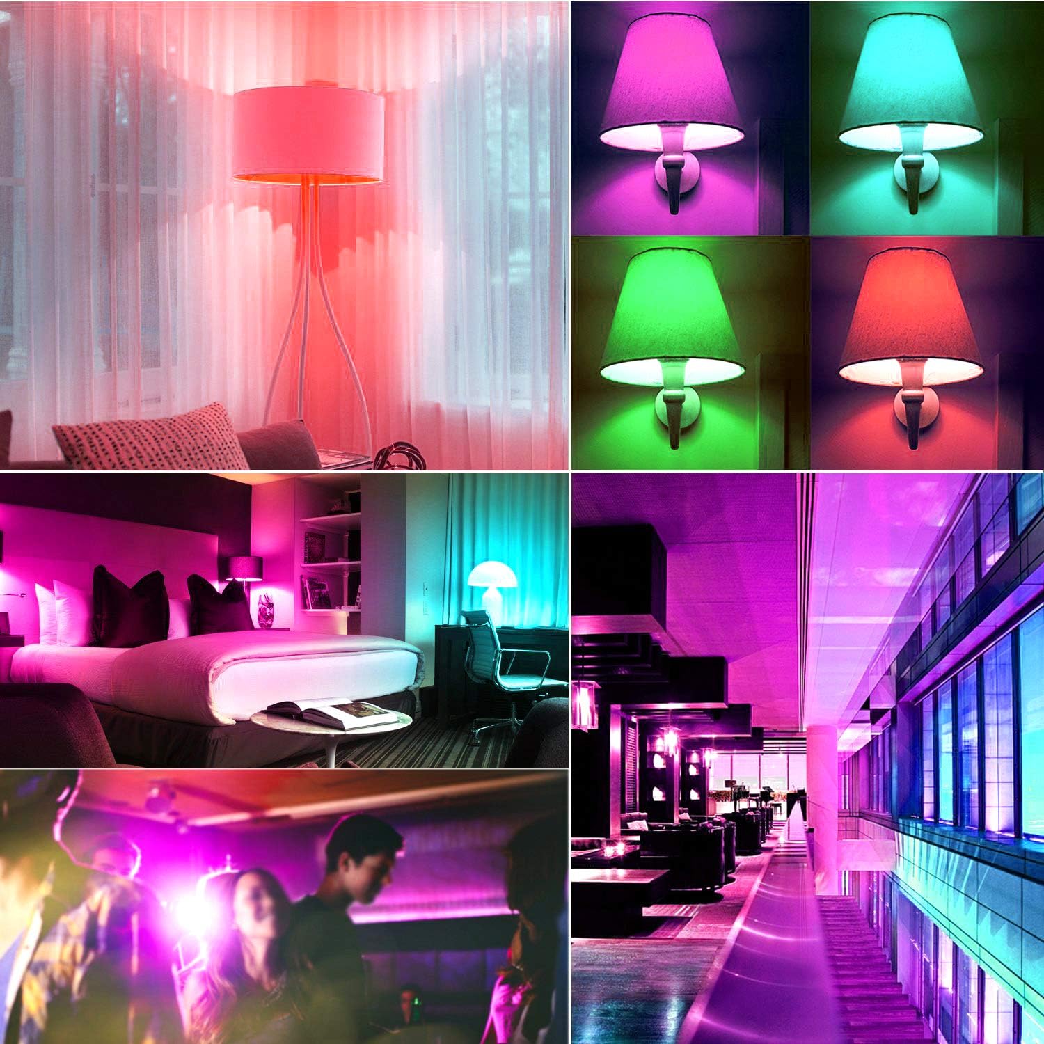 DoRight E14 LED Colour Changing Candle Bulbs, 3W Dimmable Multi Color E14 RGBW Light Remote Control, Memory & Timing Function - Image 3