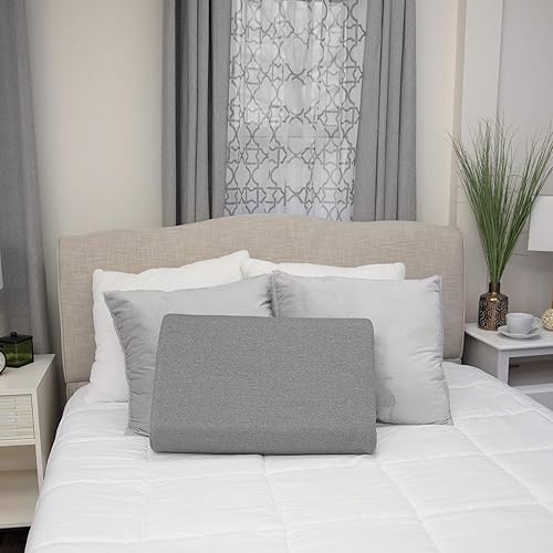 Miniatura 5 de SensorPEDIC Almohada de espuma viscoelástica ajustable de gran tamaño, color gris