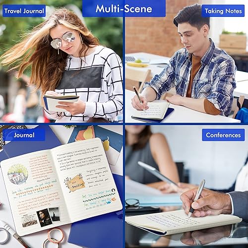 Vista 6 de feela Paquete de 16 cuadernos de tapa suave a granel, cuadernos rayados universitarios para el trabajo para mujeres y niñas, diario de viaje