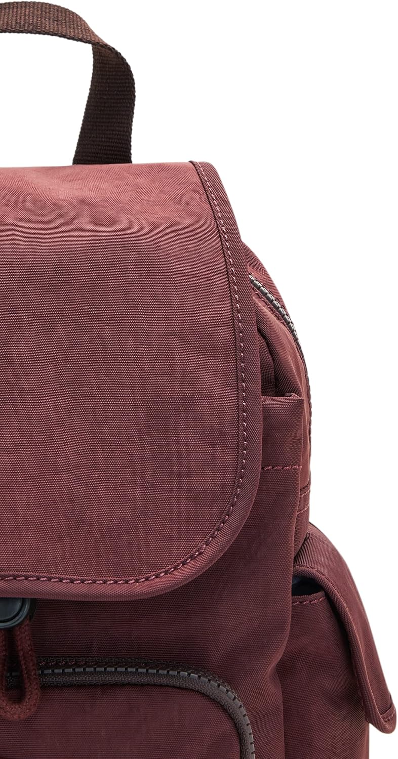 Kipling Women's City Pack Mini Backpack, Lightweight Versatile Daypack, School Bag, Mahogany, 10.75''L x 11.5''H x 5.5''D
