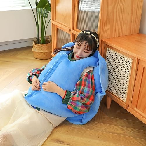 Miniatura 4 de Srutirbo Chaleco de almohada de concha de tortuga, 47.2 pulgadas, almohada de felpa de tortuga de peluche de tortuga, disfraz para cosplay de