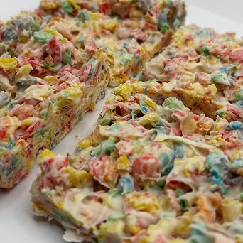 Rainbow Crunch White Bark Gourmet Candy Snack with Crunchy Cereal | Handmade Chocolate Dessert | Colorful Birthday Gift Treat for Kids & Adults 2 lbs