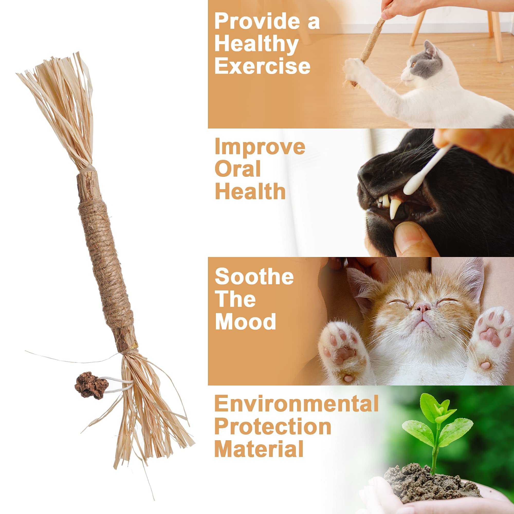 12 Bâtons à Lécher Pour Chat En Actinidia Polygama (herbe à Chat) - Snack Naturel Pour Nettoyage Dentaire Et Stimulation - 2