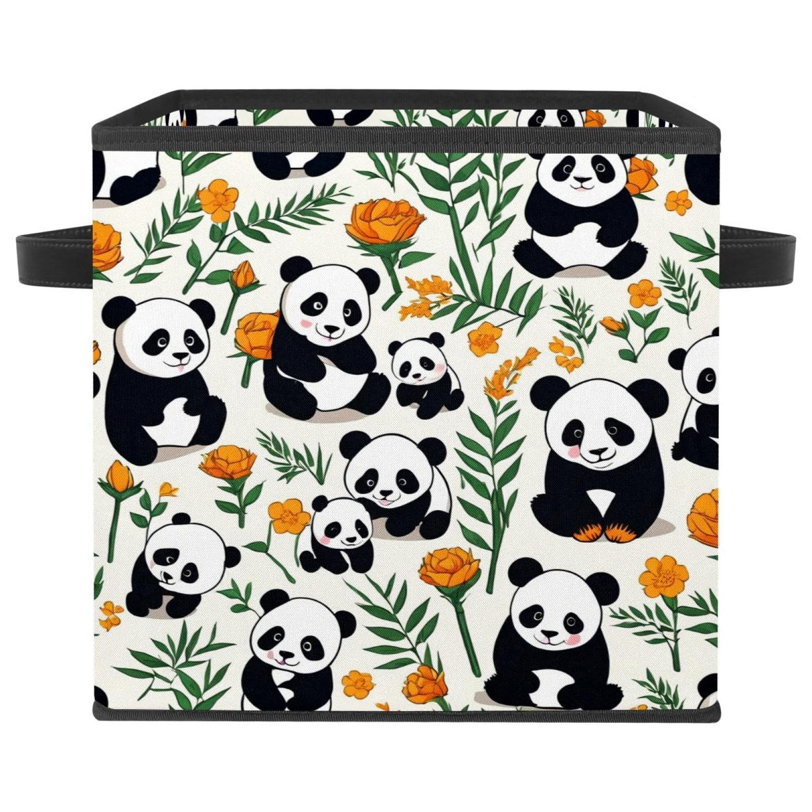 Boîte de rangement pliable et élégante motif panda mignon