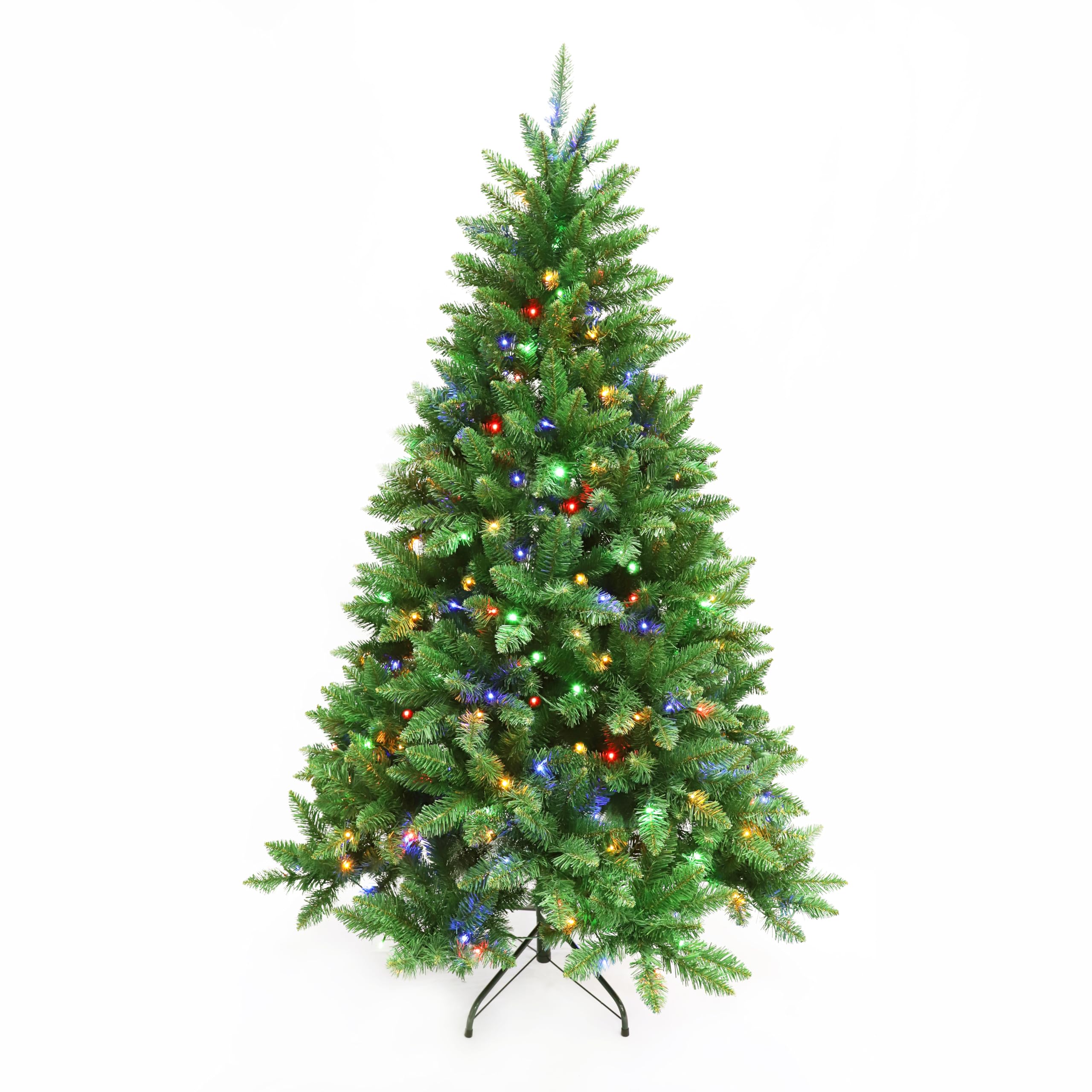 Prelit Christmas Tree Artificial Hinged Xmas Tree with Stand