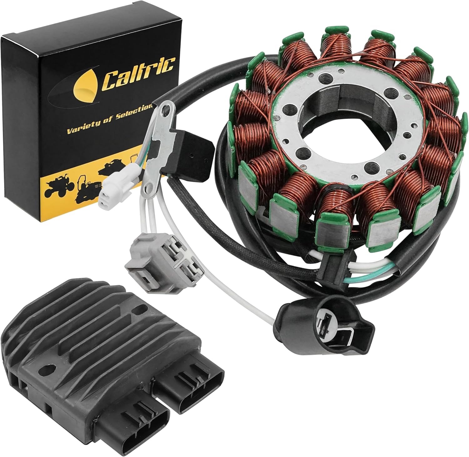 Caltric Stator and Regulator Rectifier Compatible With Kawasaki Teryx 4 750 Krt750 A B Krt750 C D 4X4 2012-2013