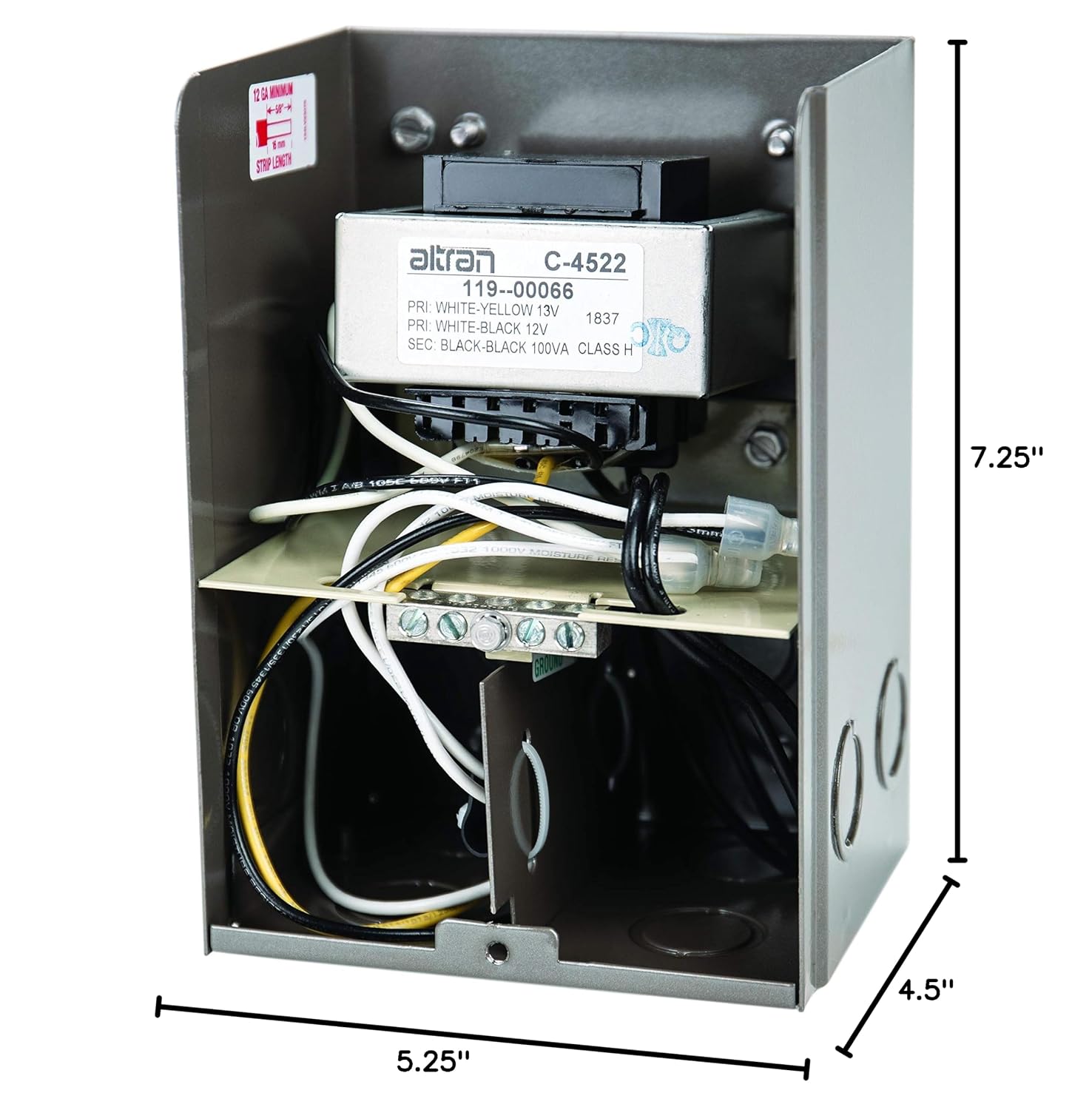 Intermatic PX100S 100W Pool Light Transformer 12V, 13V, 14V - Supply for Pool/Spa Lights, Submersible Fixtures, and Landscape Lights - Enhanced Safety with Circuit Protection, Brown Stainless Steel