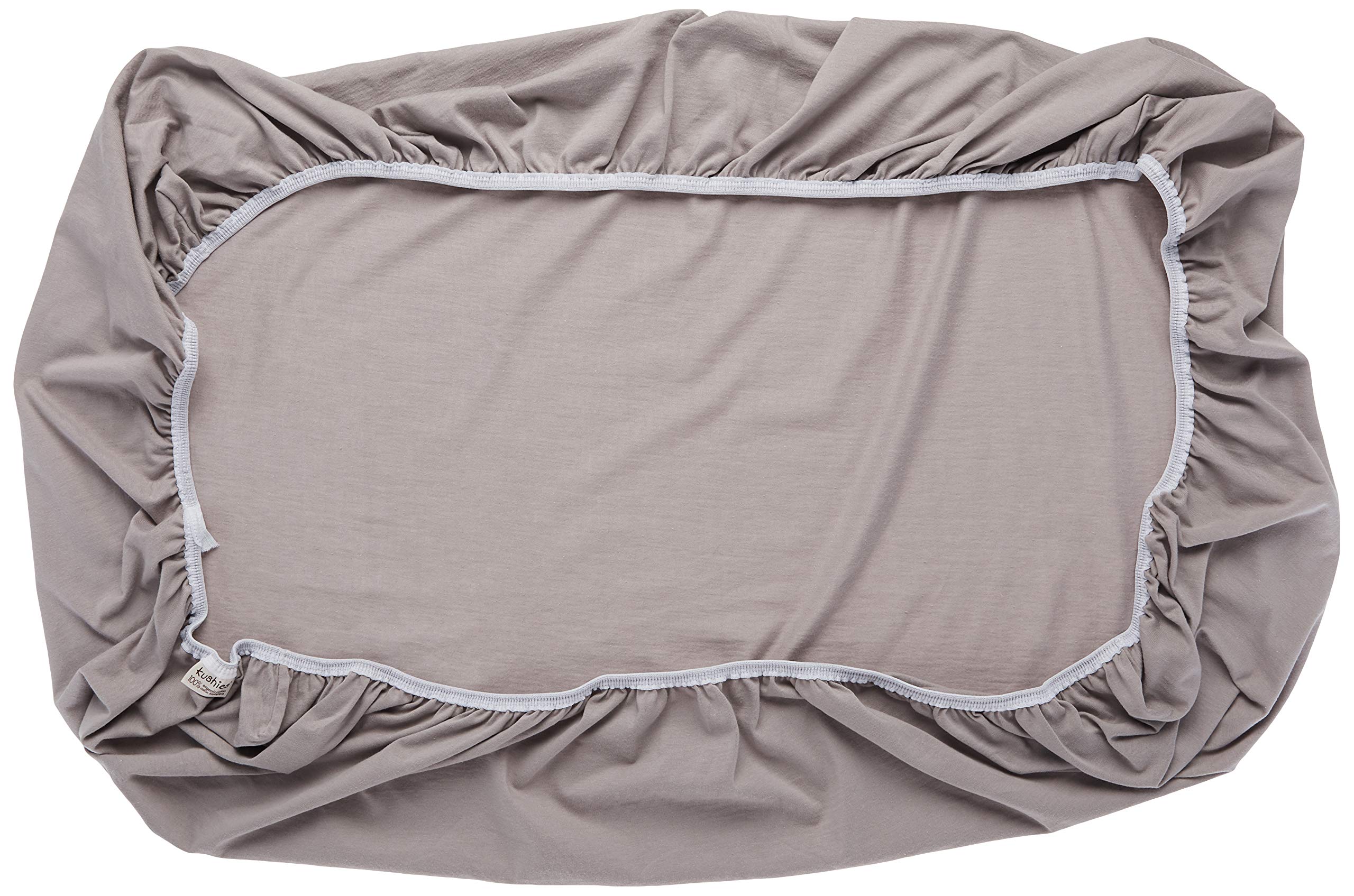 Kushies Baby Organic Jersey Play Pen Fitted Sheet, Grey