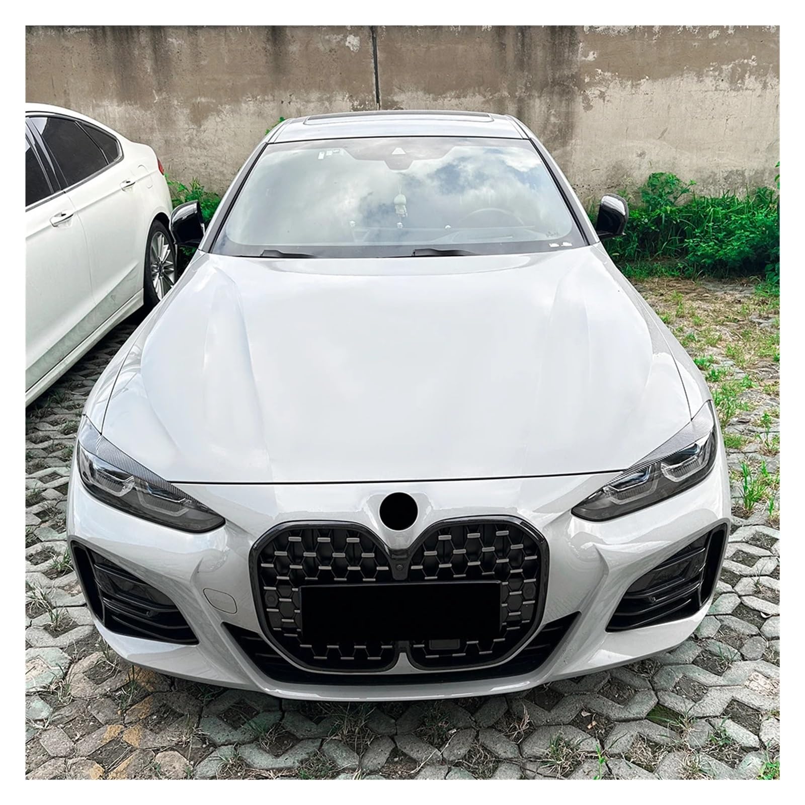 Adesivo for sopracciglia anteriori, copertura for palpebre dei fari laterali, compatibile con BMW Serie 4 G22 G23 G26 M3 M4 G80 G81 G82 G83 2020-2025(Gloss black)